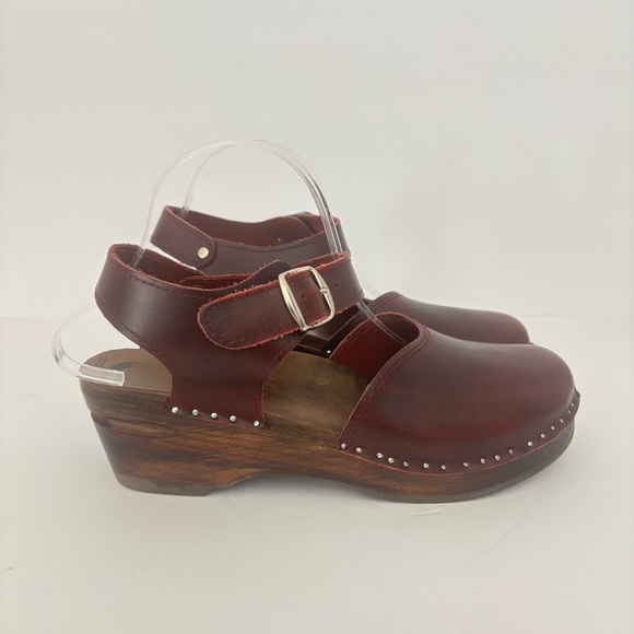 Troentorp’s Burgundy Leather Swedish Clog Sandals | EU 40 (US 9.5-10) - Picture 10 of 16